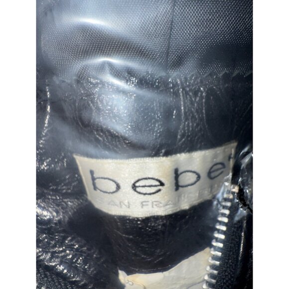 Bebe Black 100% Leather Jacket Womens Size S - Picture 4 of 12
